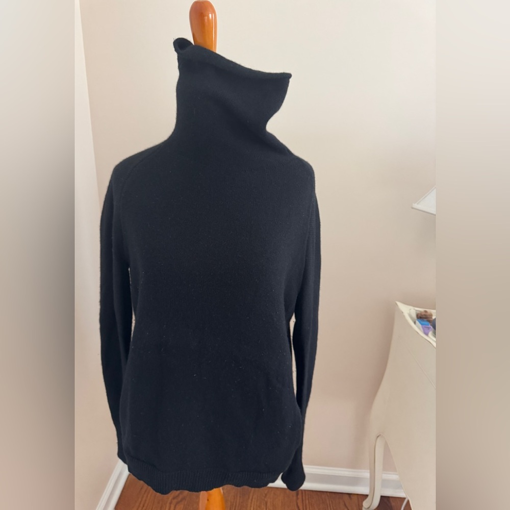 Theory Black Cowl Neck Sweater